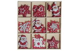Christmas Decoration Set 36 pcs Wood