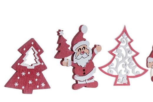 Set decoracion navidad 36 uds madera