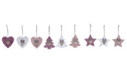 Set of 3 Assorted Christmas Tree Decorations Collection