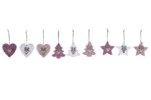 Set of 3 Assorted Christmas Tree Decorations Collection