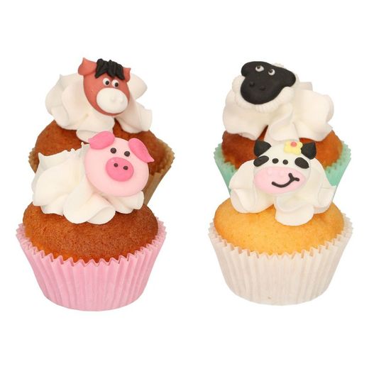 Farm djur dessert dekorationsset 12 st funcakes