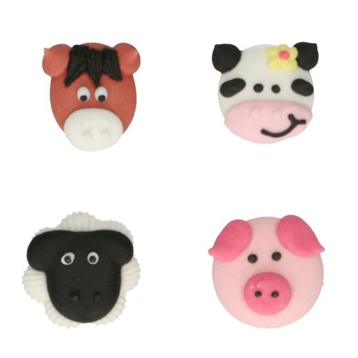 Farm djur dessert dekorationsset 12 st funcakes
