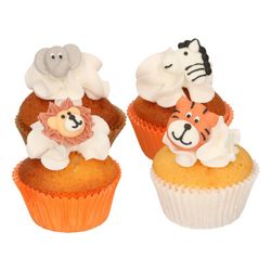 Conjunto de decoração de sobremesa animal safari 12 peças funcakes