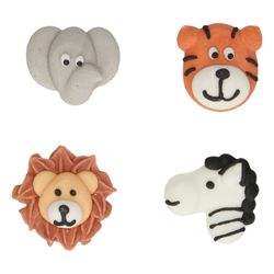 Conjunto de decoração de sobremesa animal safari 12 peças funcakes