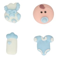 Baby blue σετ διακόσμησης γλυκού 12 τμχ funcakes