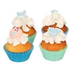 Baby blue σετ διακόσμησης γλυκού 12 τμχ funcakes