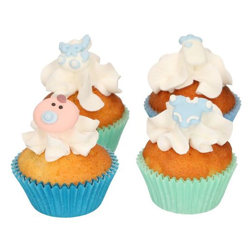 Baby blue σετ διακόσμησης γλυκού 12 τμχ funcakes