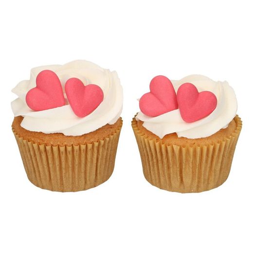 Conjunto de decoração de sobremesa de corações vermelhos 8 pcs funcakes
