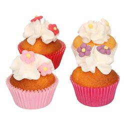 Conjunto de decoração de sobremesas com flores 32 bolos