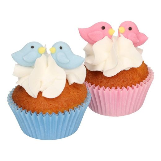 Dessert decoration set love birds 16 pcs funcakes
