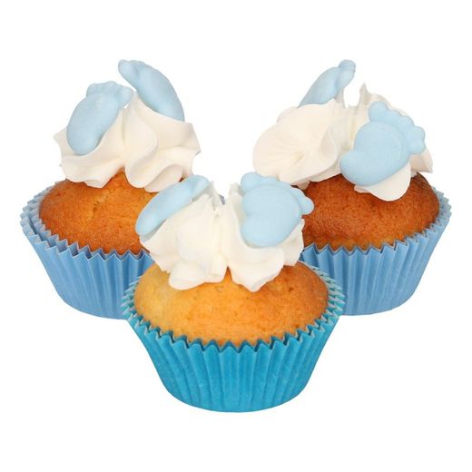 Σετ επιδόρπιο μπλε ποδαράκια 16 τμχ funcakes