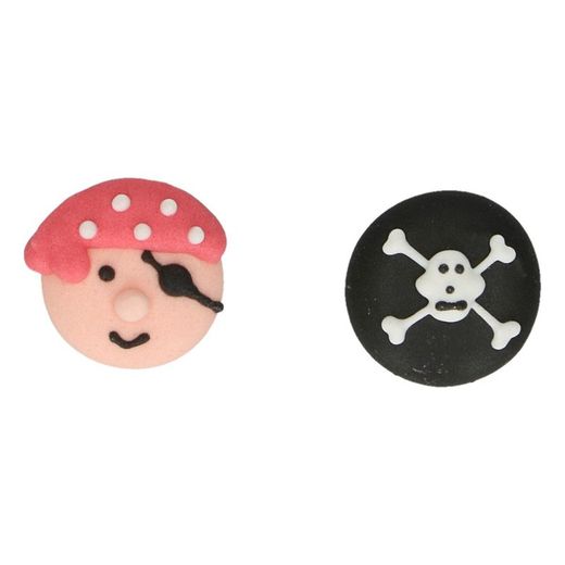 Conjunto de decoração de sobremesa pirata 12 funcakes