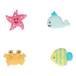 Sea life dessert dekorationssæt 8 stk funcakes