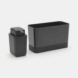 Set organizador para el fregadero + dispensador de jabón Gris Oscuro Brabantia