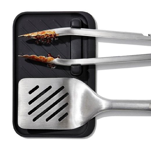 Set pinzas de cocina y pala barbacoa con soporte silicona Oxo