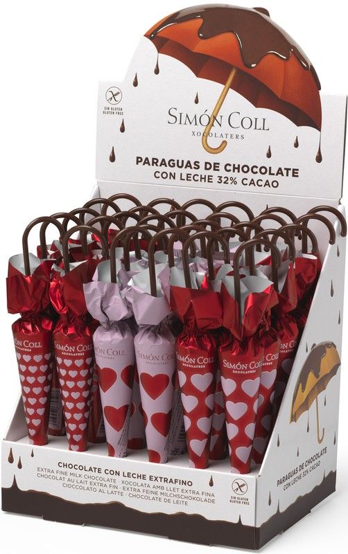Chokladparaplyhjärtan 35g 30 enheter simon coll