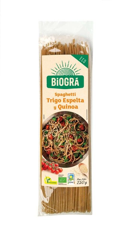 Organic Spelled Spaghetti with Quinoa Biogra 250 grs