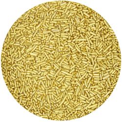 Polvilhe decoração de açúcar mini macarrão dourado funcakes