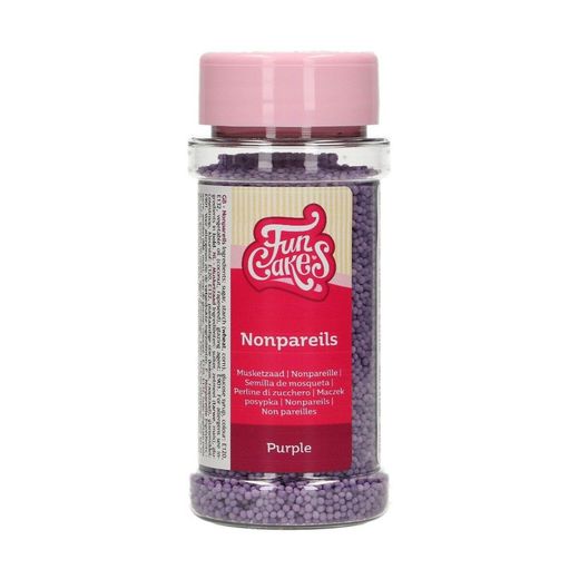 Strö lila pärlor nonpareils funcakes 80 grs