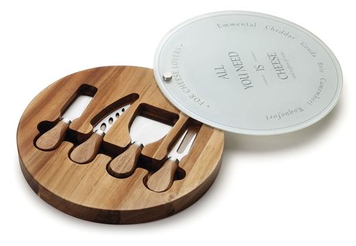 Conjunto Tábua e Faca para Queijos Diam 25 Cm Lacor