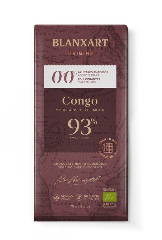 Congo Chokladtablett 93% 75 gram Blanxart Inget tillsatt socker