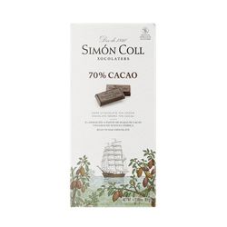 Comprimido de chocolate amargo 70% 85 g simon coll