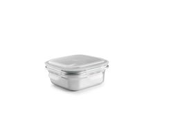 Táper Cuadrado Acero Inox Apto Microondas Keepklin 800 Ml Ibili