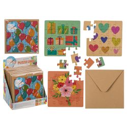 Tarjetas Puzzle de Cumpleaños con Sobre 20 Piezas, 4 Diseños
