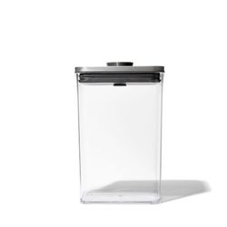 Barattolo da cucina pop rettangolare medio in acciaio Oxo 2,6l oxo
