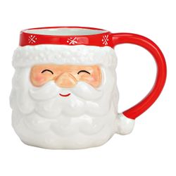 Taza 3D Papá Noel 400 ml Rojo y Blanco