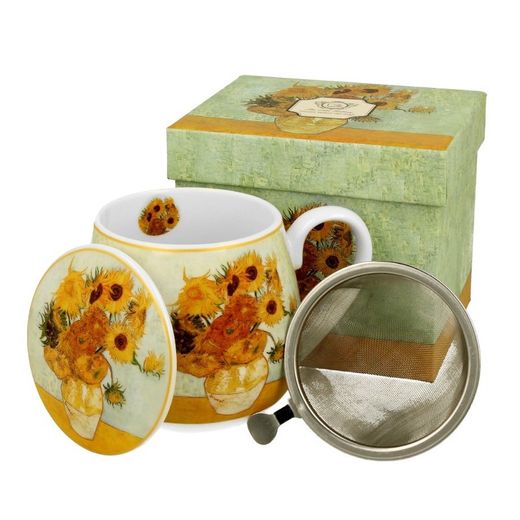 Van Gogh Sunflower Infusions Cup 43 Cl Porcelain Duo Art Gallery