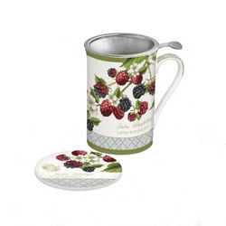 Taza Infusiones Jbob Frutos Con Filtro 30 Cl Porcelana Easy Life