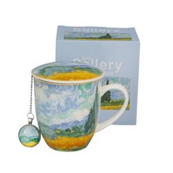 Taza Infusor Bola Campo Van Gogh Porcelana Ideal Regalo Duo Art Gallery