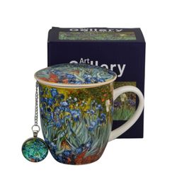 Taza Infusor Bola Iris Van Gogh Porcelana Ideal Regalo Duo Art Gallery