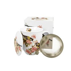 Taza Infusor Carbonero Porcelana Ideal Regalo Duo Art Gallery