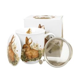 Taza Infusor Conejo Porcelana Ideal Regalo Duo Art Gallery