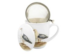 Taza Infusor Gaviota Porcelana Ideal Regalo Duo Art Gallery