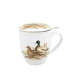 Taza Infusor Patos Porcelana Ideal Regalo Duo Art Gallery