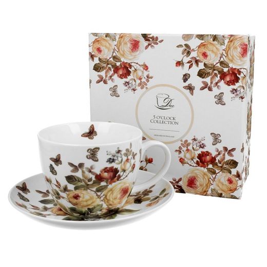 Jumbo Cup With Pink Saucer Ma Porcelain Duo Art Gallery