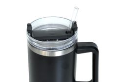 Taza Termo 1200 Ml Negro Con Pajita Iris