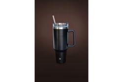 Taza Termo 1200 Ml Negro Con Pajita Iris