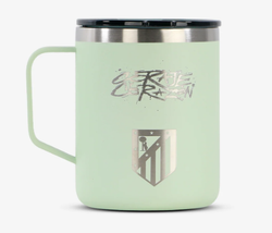 Taza Termo Runbott Mug Atletico Madrid Coraje Y Corazon Escudo 400Ml Melon