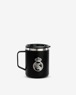 Taza Termo Runbott Original Mug 350Ml Negro Real Madrid Escudo