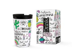 Termo Café Té de Viaje 260 ml Unicornio ITotal Ideal Regalo