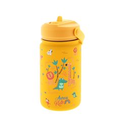 Termo Inox Infantil con Pajita 330 ml Mustard Little Safari Creative Story