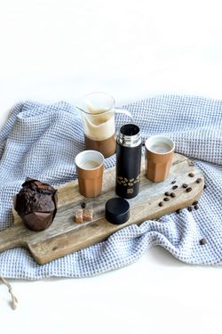 Termo mini 140 ml negro coffee Iris