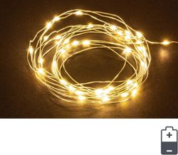 Julbelysning Microled 30 lampor med batterier, rullbar sträng Bizzotto
