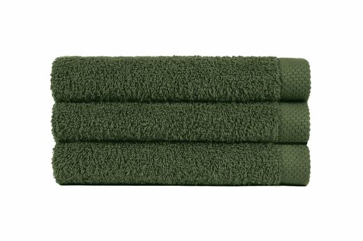 Serviette de lavabo kaki 50x100