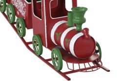 Tren Decorativo de Metal 103,5 x 16 x 30,5 Rojo Navidad