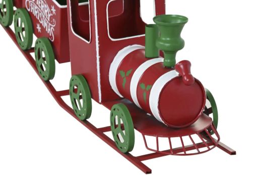 Tren Decorativo de Metal 103,5 x 16 x 30,5 Rojo Navidad
